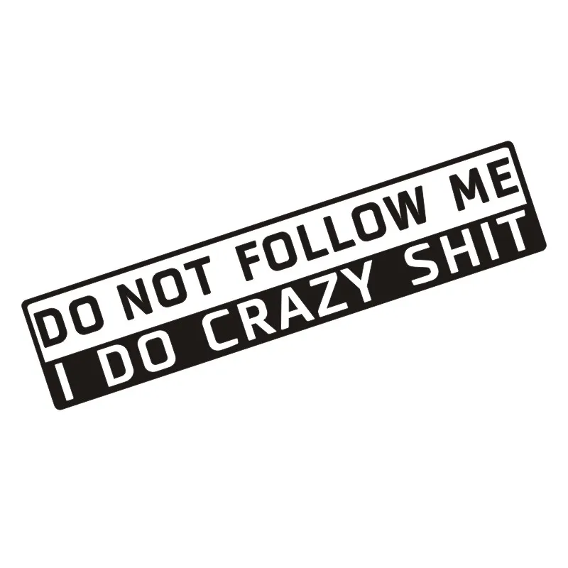 Car Sticker Funny Do Not Follow Me Decal Auto Motorcycle  Reflective Car Decal Waterproof Sun Protection PVC,18CM*3CM