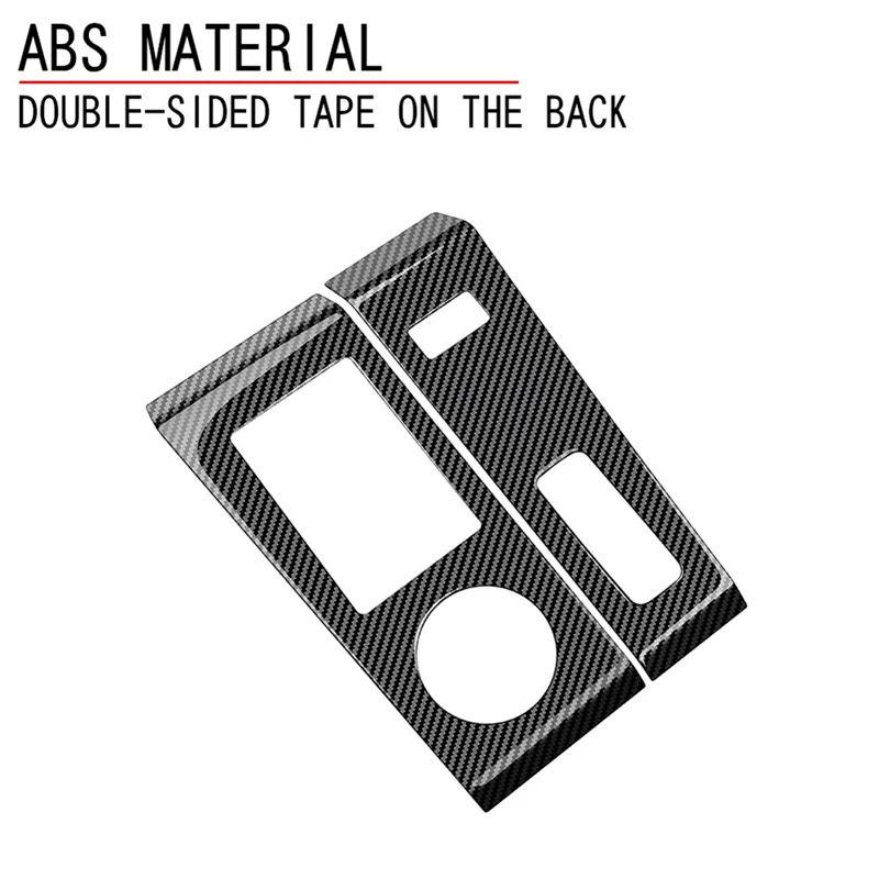 ABHX-2PCS Car Center Console Shift Panel Cover Frame Sticker Decoration Parts Accessories For Mitsubishi Outlander 2022 2023 202 view 5