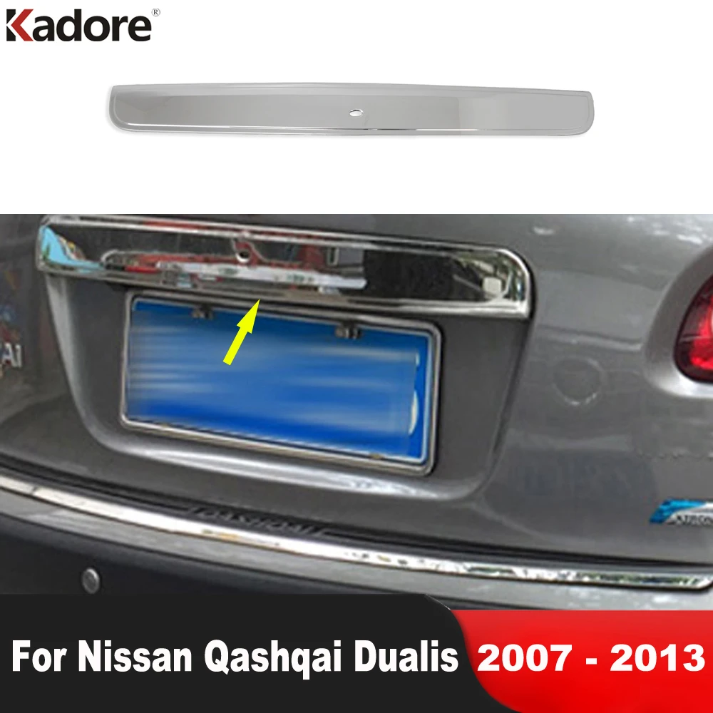 For Nissan Qashqai Dualis 2007-2009 2010 2011 2012 2013 Chrome Rear Trunk Lid Cover Trim Tailgate Molding Strip Car Accessories