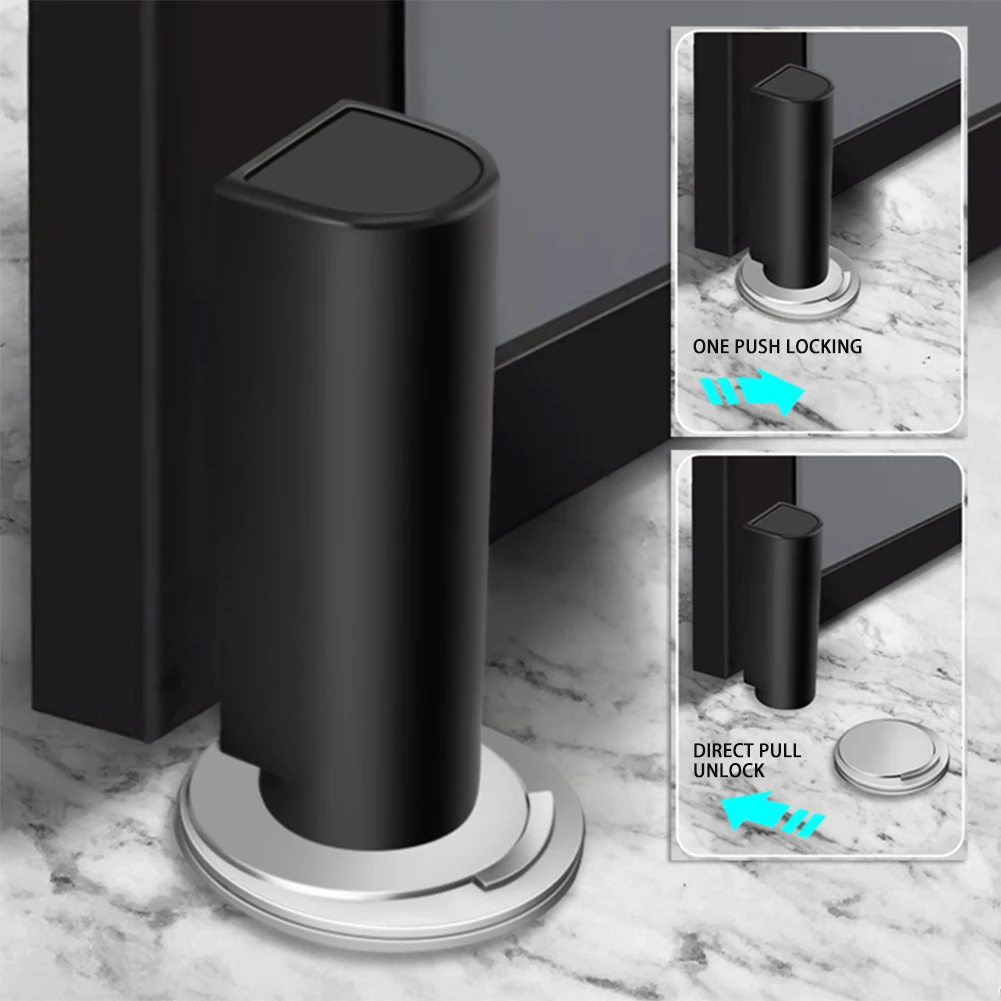 No Magnetic Silents Door Stop Adjustables Self Adhesive Door Holder Catch Anti-Collision Non-Punch-Nail Furniture Door Hardware