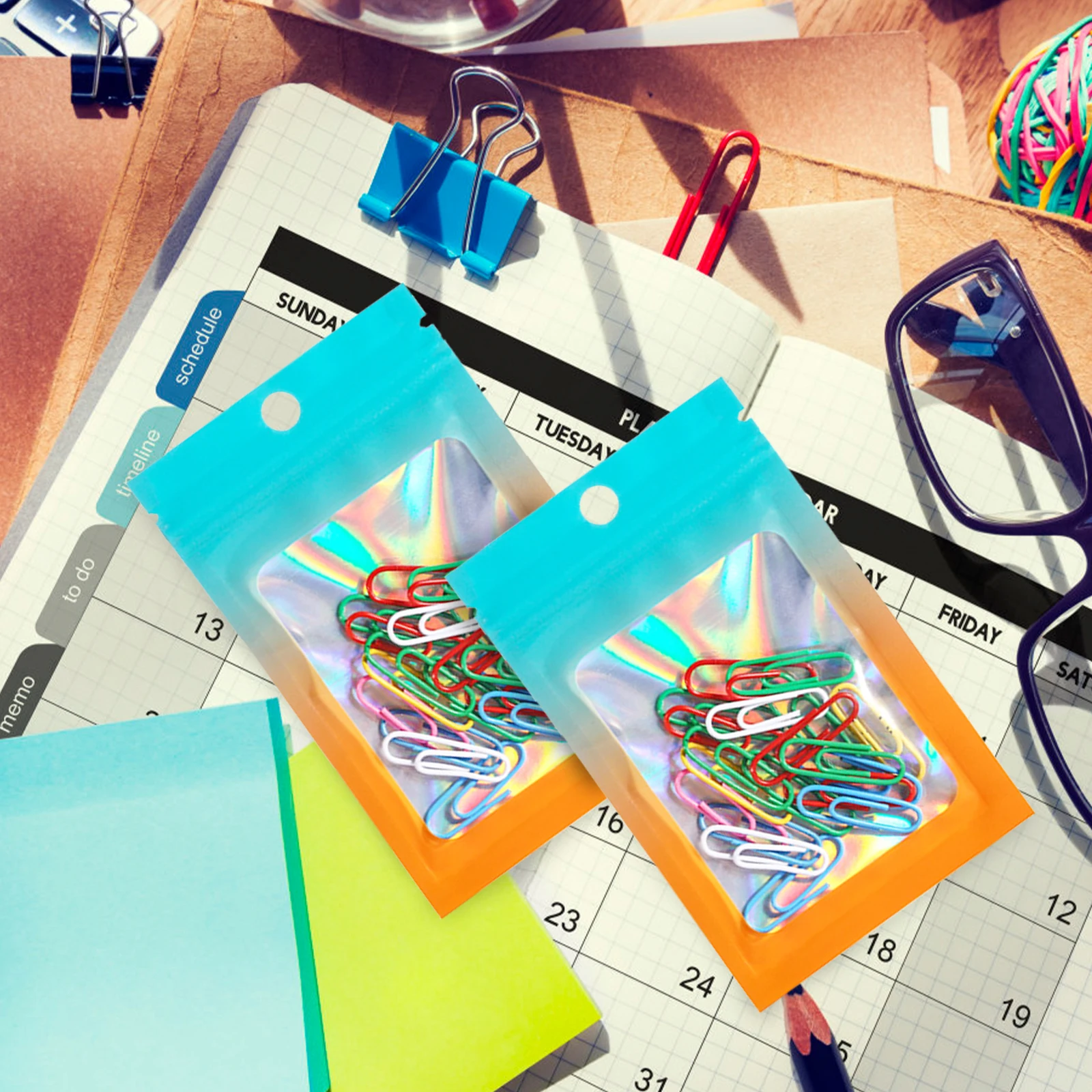 

100Pcs Resealable Aluminum Foil Bags Plastic Packaging Bags for Food Jewelry Crafts Storage Small Sealable Pouches