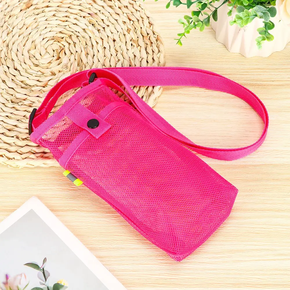 Useful With Strap Portable Cup Sleeve Sport Water Bottle Cover Mesh Cup Pouch Mobile Phone Bag