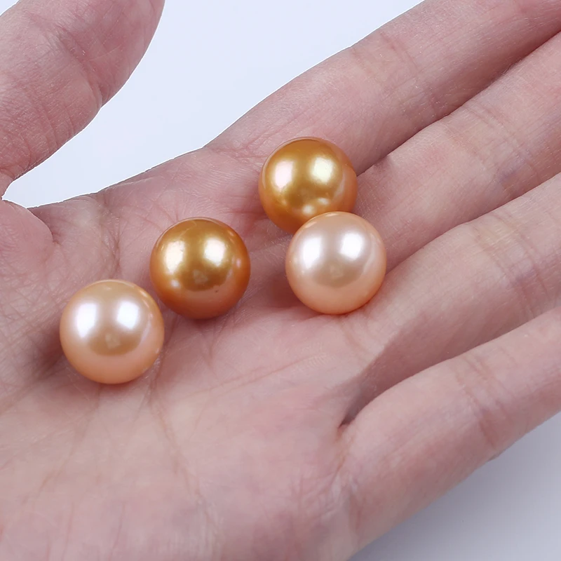 13-14mm paired round edison pearls loose beads