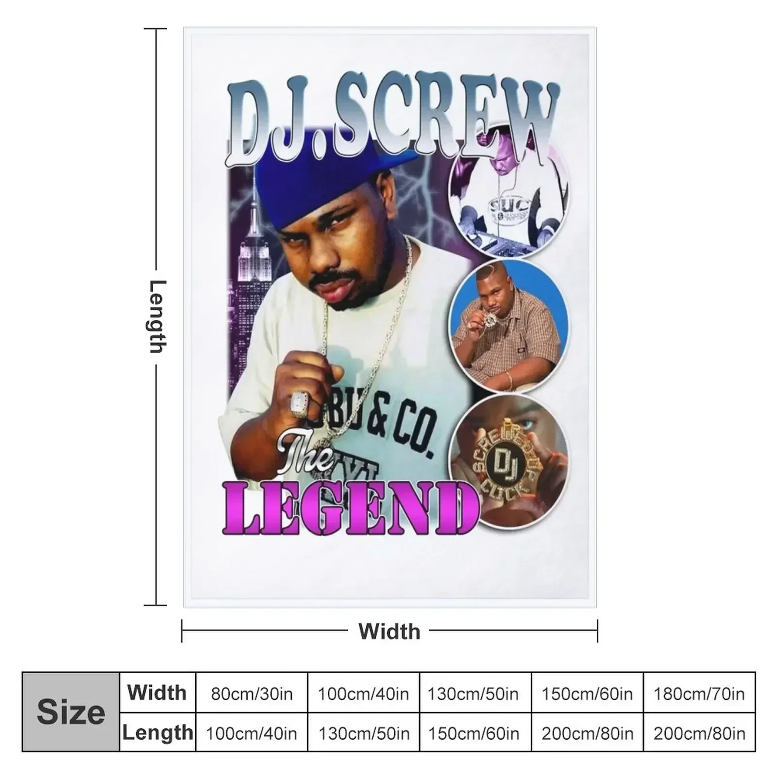DJ Screw The Legend Throw Blanket Bed Loose halloween Decoratives manga Beach Blankets