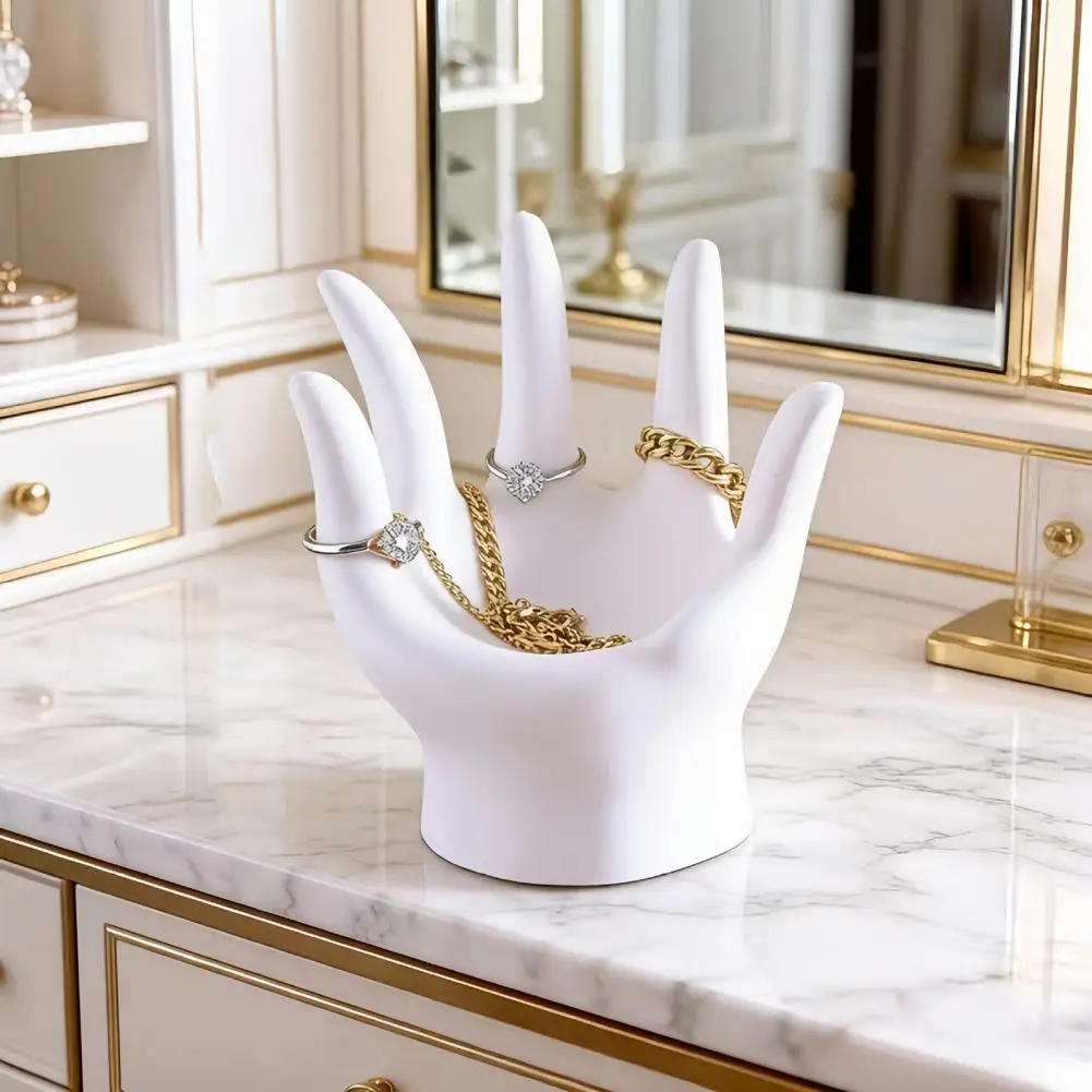 

Hand Jewelry Display Holder 3D Printed Palm Shape Jewelry Organizer Desktop Storage Rack Rings Necklaces Bracelets Stand