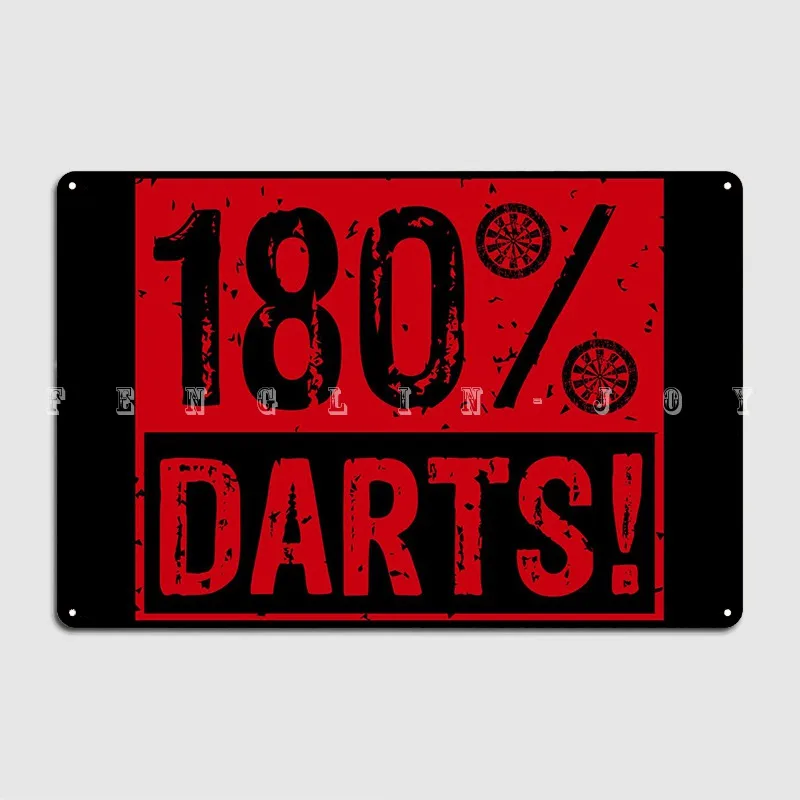 180 Darts Metal Plaque Poster Plaques Design Living Room Pub Tin Sign Posters