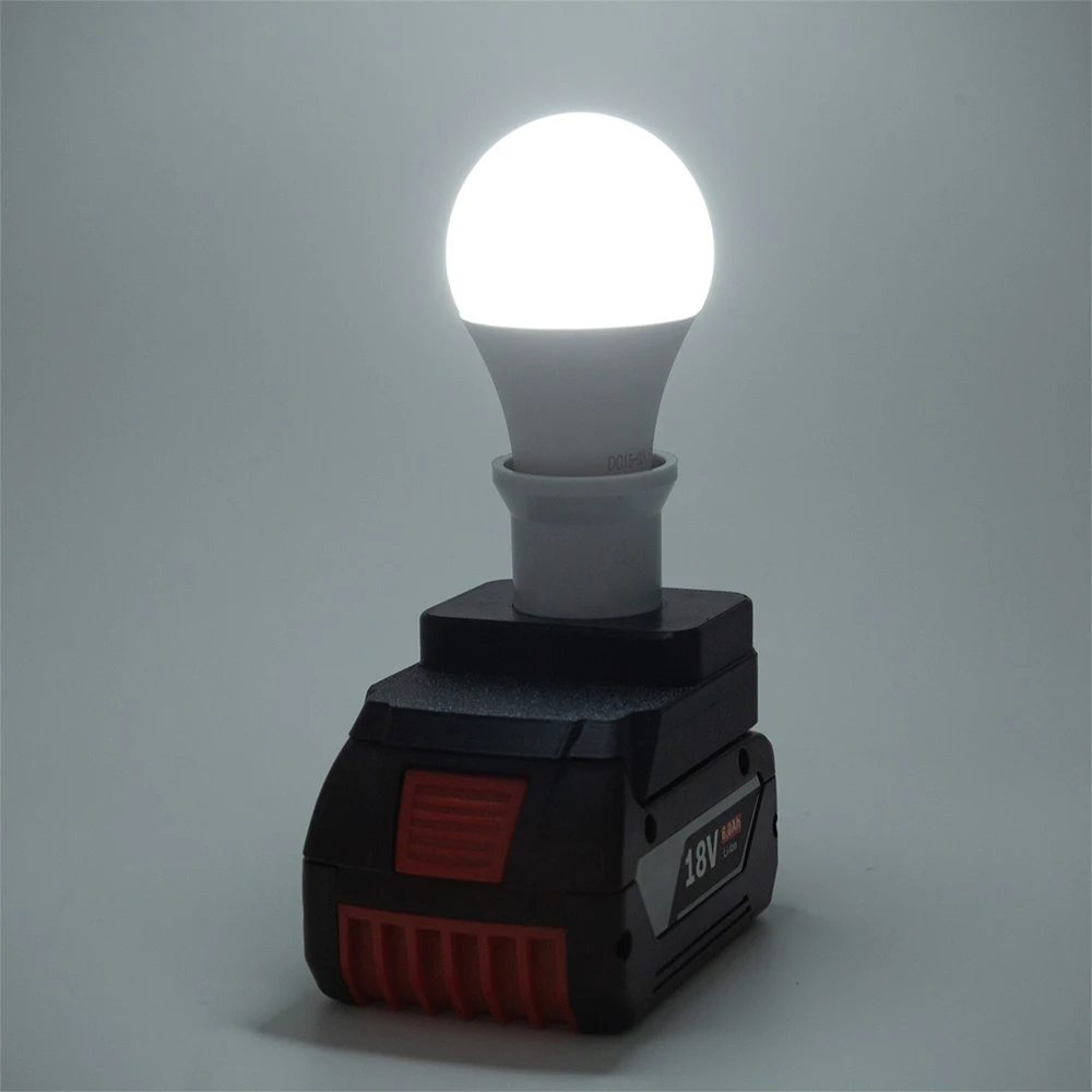 LED Work Light Portable E27 Bulbs For BOSCH 18V Lithium Battery Powered Cordless Emergency Lamp Camping Lamp(NO Battery )