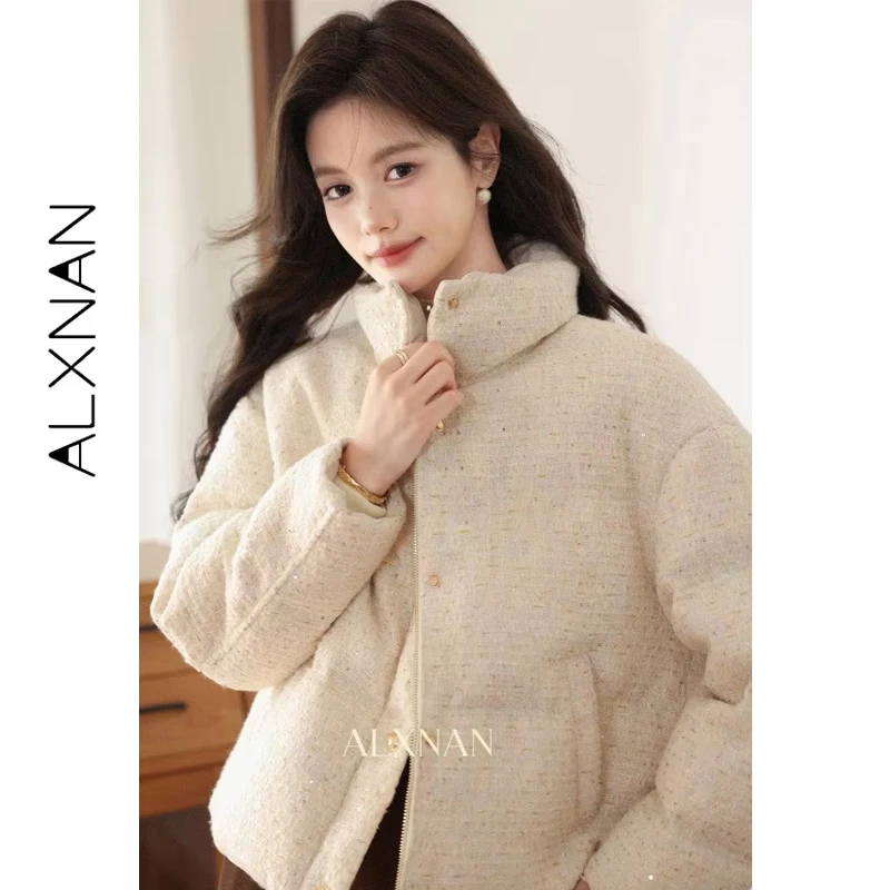 

ALXNAN 2026 Winter Women Down Jacket Padded Parka Warm Thick 90% Duck Down Coat New Waterproof Fashion Outerwear Female L59139
