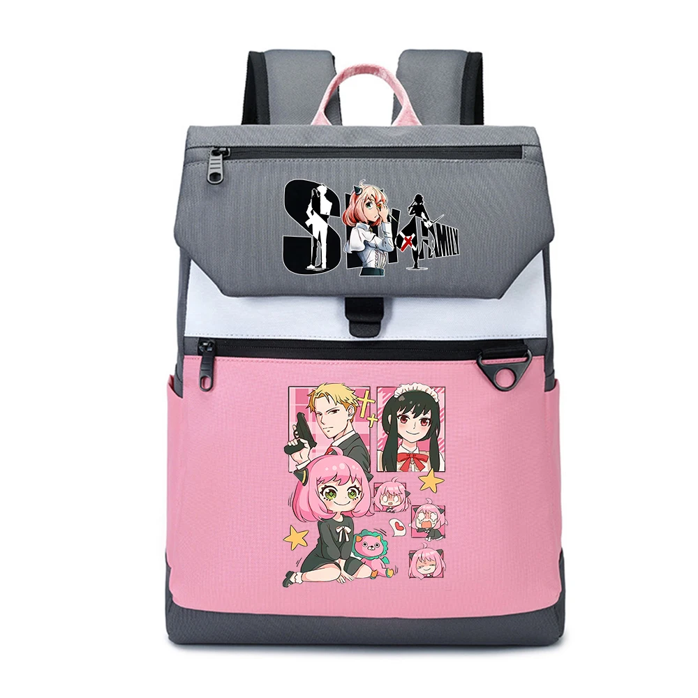 

SPY×FAMILY Kawaii розовые школьные сумки женский дорожный рюкзак мультфильм рюкзак для ноутбука аниме книжная сумка для девочек милый рюкзак на плечо