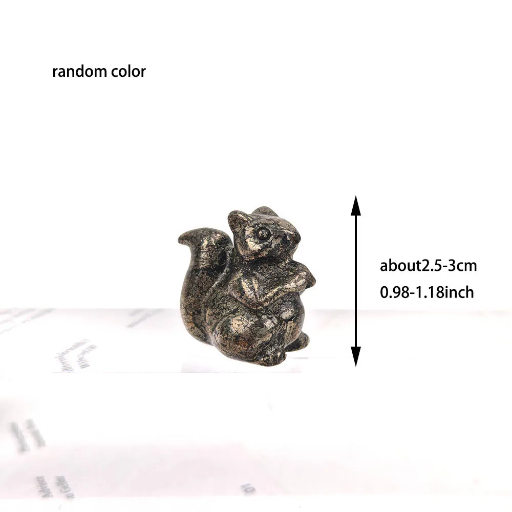 كريستال تمثال الكريستال الطبيعي لطيف السنجاب تمثال منحوتة باليد مصقول الحيوان ديكور عارية حجر الحيوان تمثال كريستال هدية