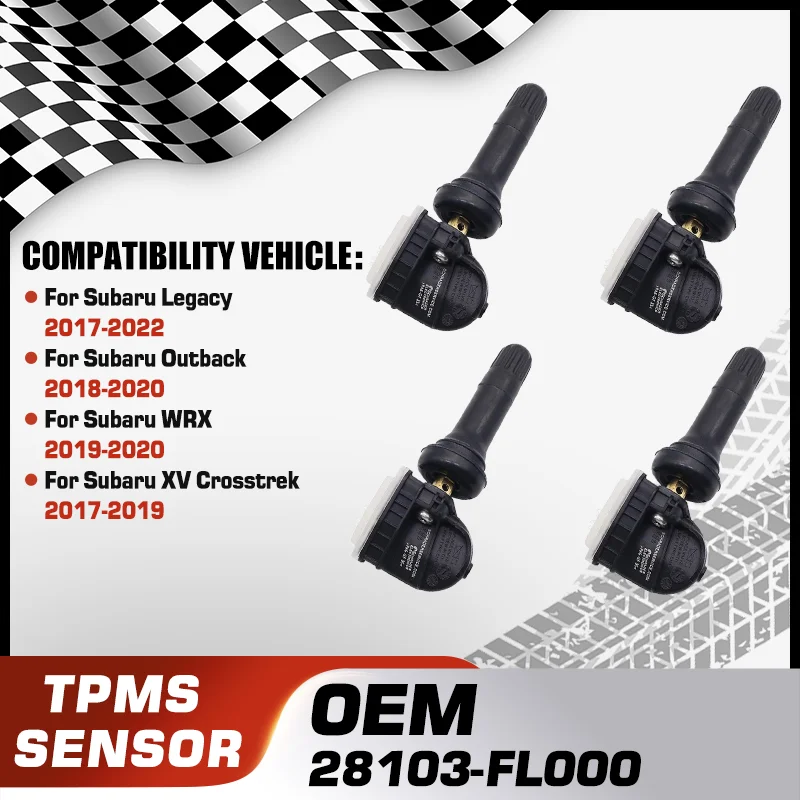 

Car TPMS Tire Pressure Monitor Sensor System For Subaru Legacy Subaru Outback Subaru WRX Subaru XV Crosstrek 28103-FL000 433 MHz