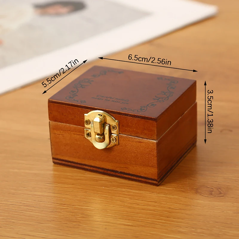 Ali-HMA76 1Pc 1:12 Dollhouse Miniature Vintage Wooden Suitcase Storage Box Toy for Children's Dollhouse Furniture Decoration