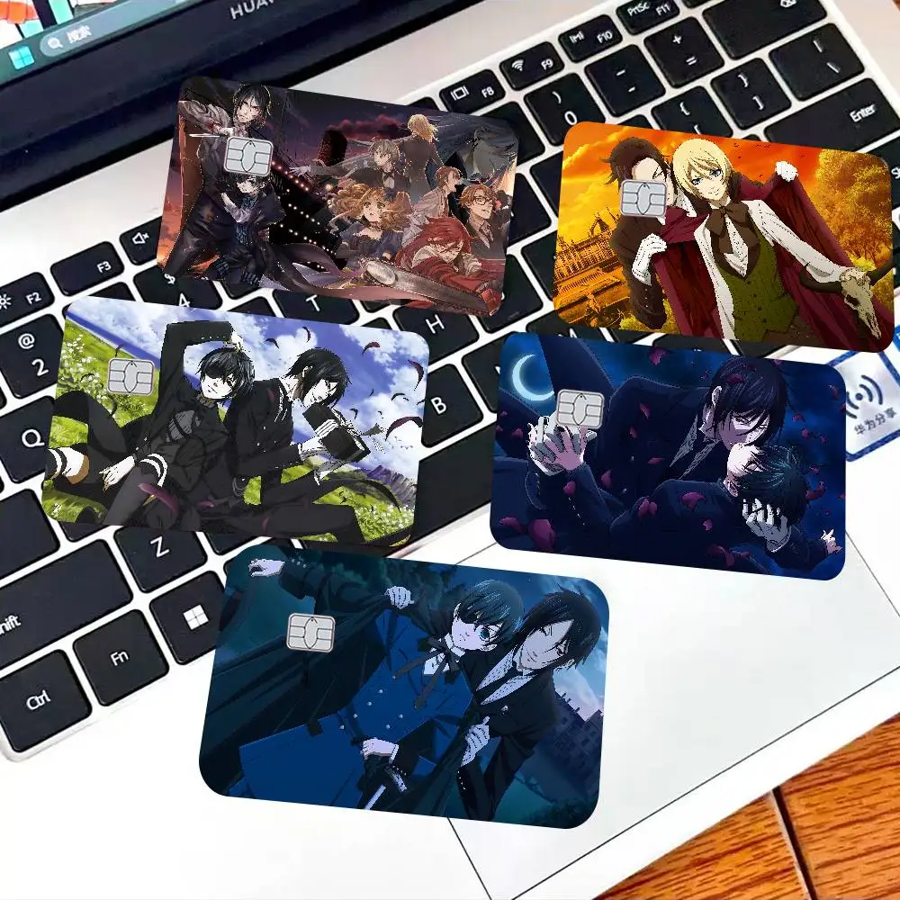 Anime Black Butler Anmie Sticker Film Skin Cover for Credit Card Debit Bank Card Front