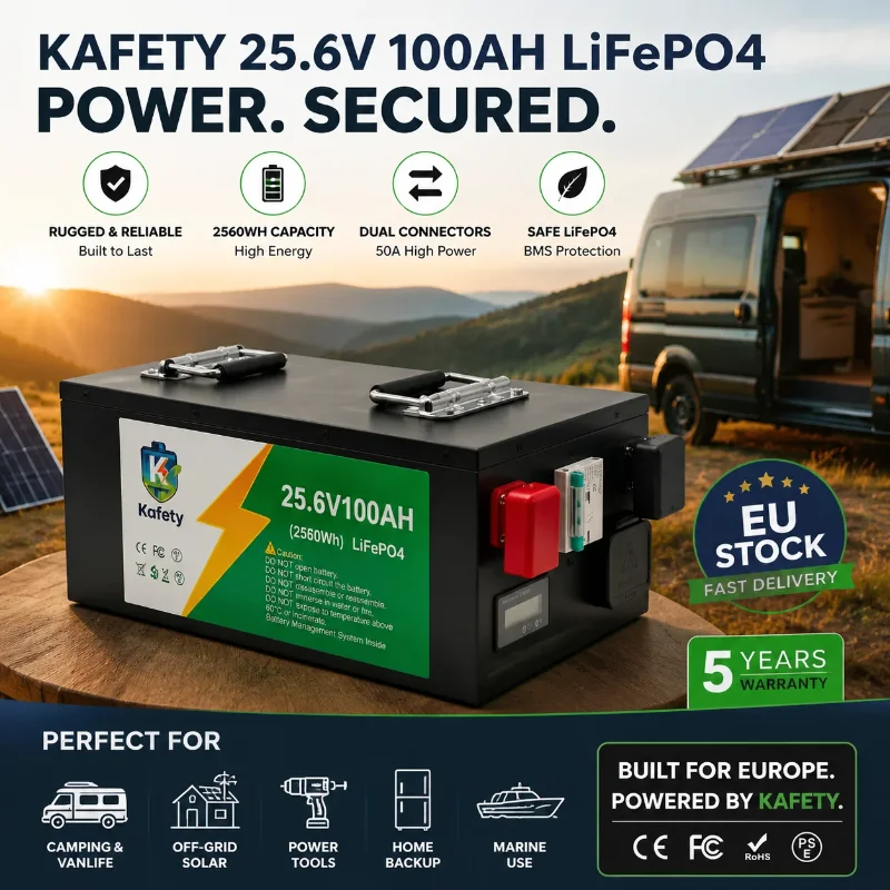 LiFePO4 Lithium-Batterie 12V 200Ah / 24V 100Ah – 100A BMS, 6000+ Zyklen, Solarpanels, Wohnmobil, Camper, Boot, Wohnwagen, Wechselrichter, Off-Grid, EU-Lager, Steuerfrei
