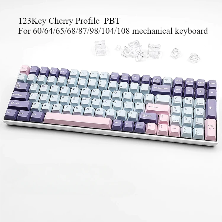 

Механические колпачки для клавиатуры Q Spades/Macaron, синие, фиолетовые, PBT, 125, оригинальная высота, полная адаптация, индивидуальный набор
