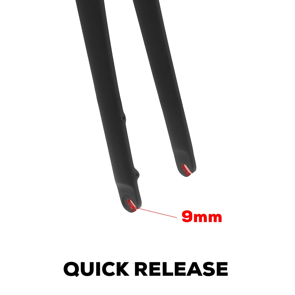 Grind Carbon Fiets Vork Racefiets Vork 100mm Max 45C 1-1/8 "Rechte/Taper Buis Schijfrem voorvork