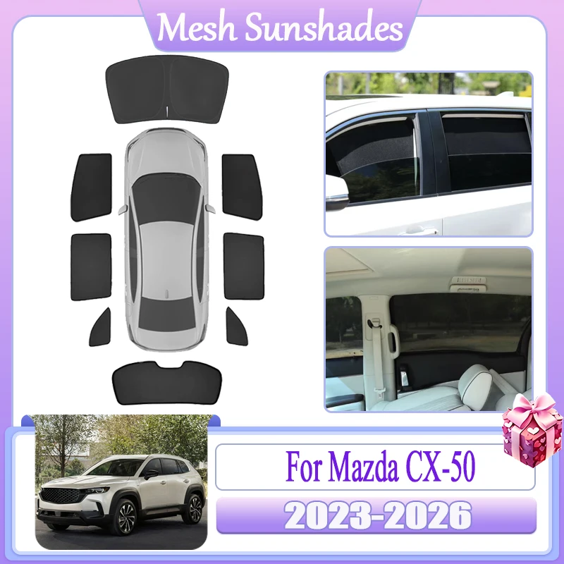 

For Mazda CX-50 VA 2023 2024 2025 2026 Car Sunshade Magnetic Windshield Cover Protector Blind Heat Shield Sunscreen Accessories