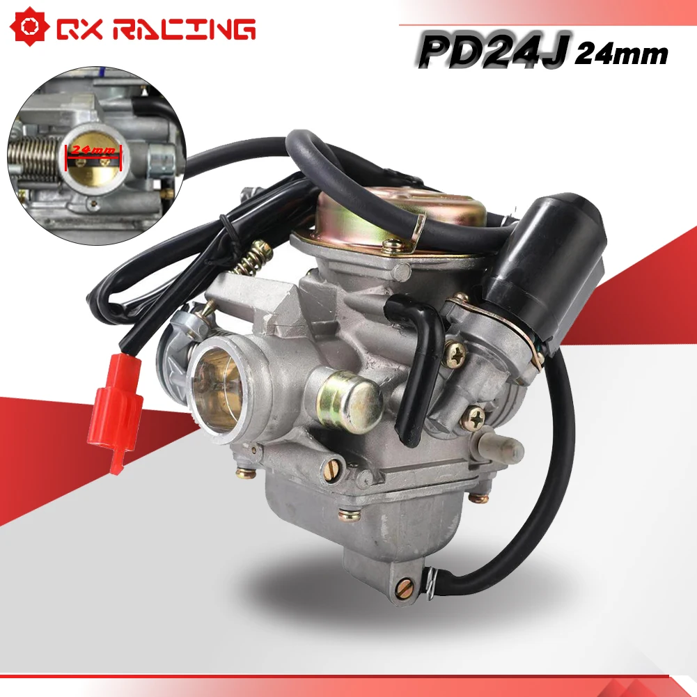 Gaźnik motocyklowy PD24J Układ paliwowy Gaźnik GY6 125cc 150cc Akcesoria do gaźników do skuterów ATV Kart Power Jet Moto Parts