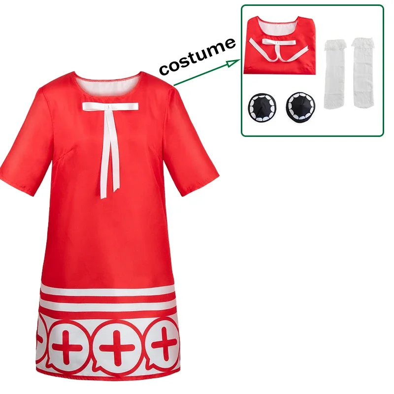 Anime Anya Forger Cosplay for Kids Anya Spy X Family Cosplay Cute Dress School Uniform Wig Halloween Costume for Kids