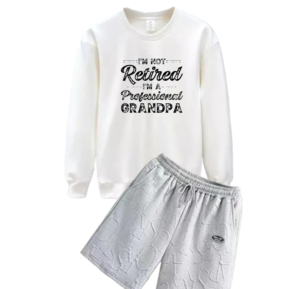 

2025 Spring And Autumn Men Two-Piece Sets Fashion Sports T-shirts+shorts suits Casual Hollow three-dimensional English printing