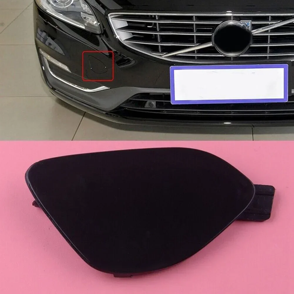 Cover Cap Bumper Tow Hook Eye Cover For Volvo XC60 2014-2017 1pc 3.2 X 2.4 Inch 31323767-2 8.2 X 6 Cm ABS Black