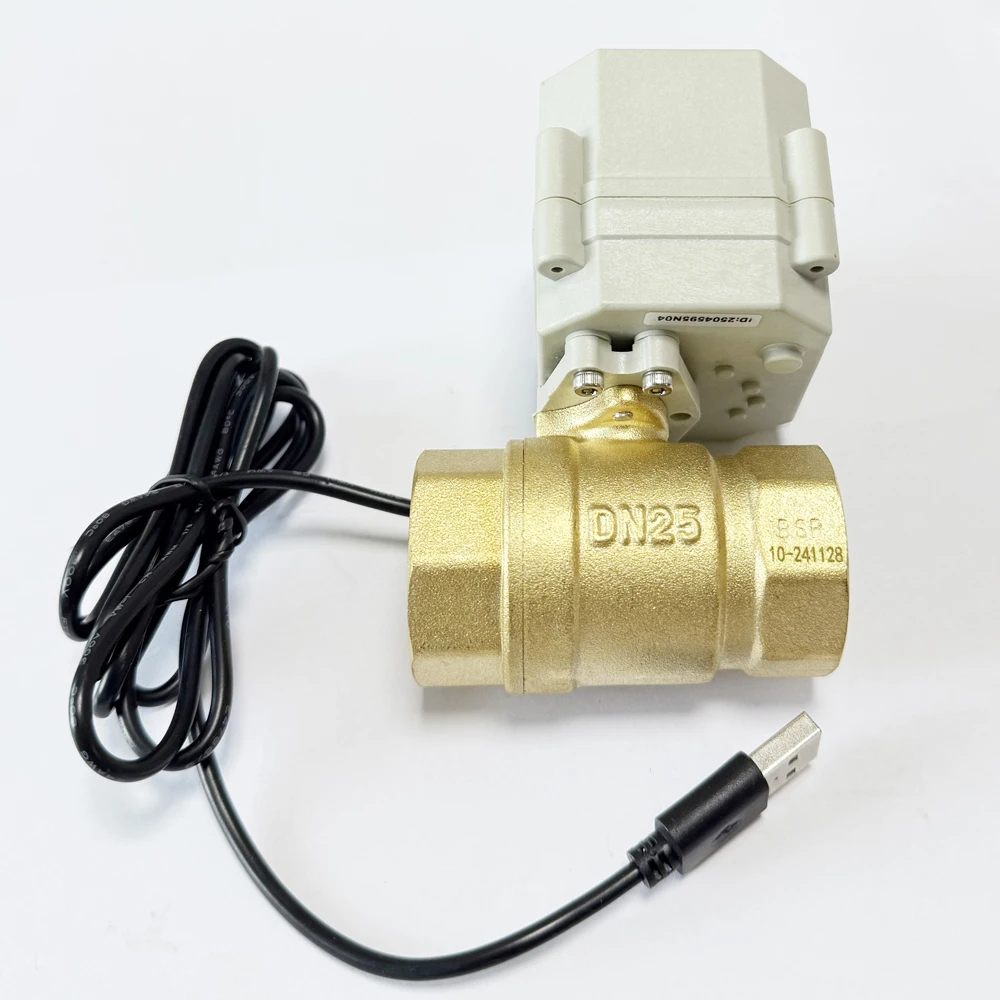 Intelligent Wifi Control Motorized Valve DN25 , IP67, CE 1 inch wireless control Valve with timer control, percentage setting
