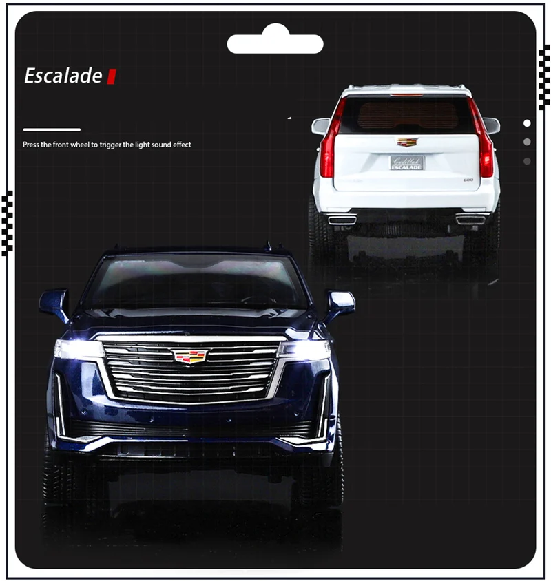 1/24 Cadillac Escalade SUV Luxus-Automodell aus Legierung, Druckguss-Metall Geländewagen-Modell mit Sound und Licht, Kinderspielzeug-Geschenk – Detail 10