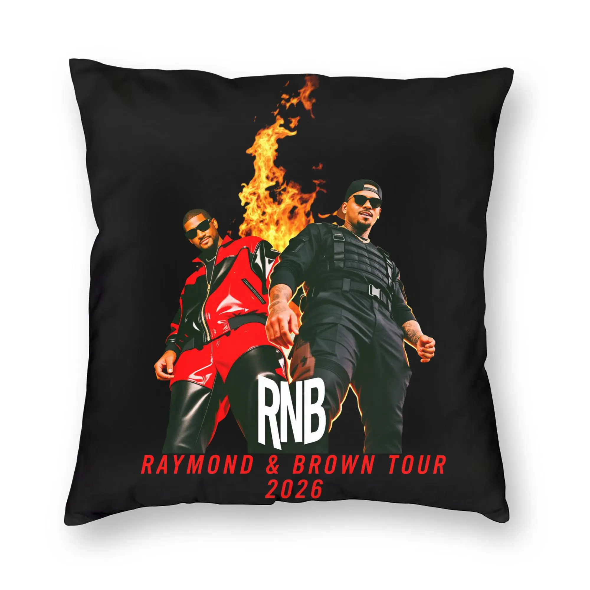 Chris Brown And Usher The Rb Tour Pillow Case  Raymond And Brown Comfy Pillow Cover Kawaii Cushion Cover For Sofa Car Home Decor
