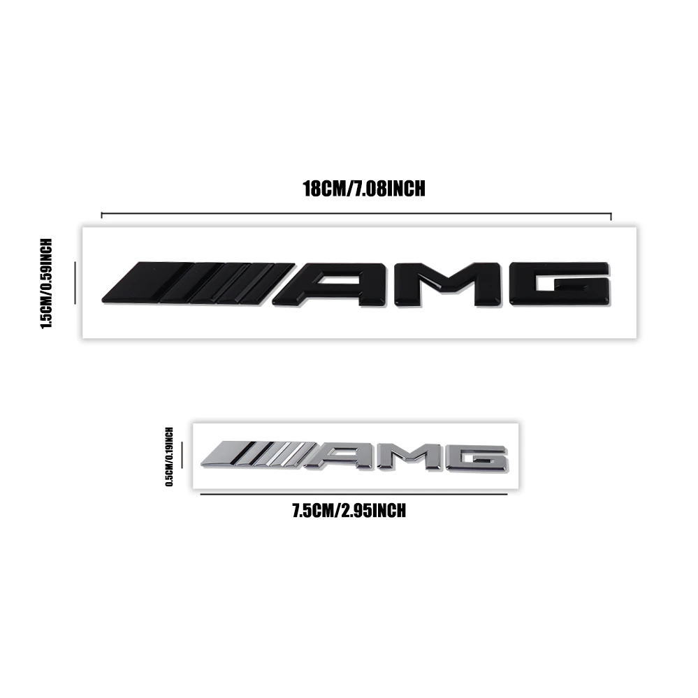 Auto 3D AMG Sticker for Mercedes Benz W201 W203 W204 W213 W177 W212 W205 W124 W211 CLA GT SLK GLA W176 Rear Letter Badge Sticker