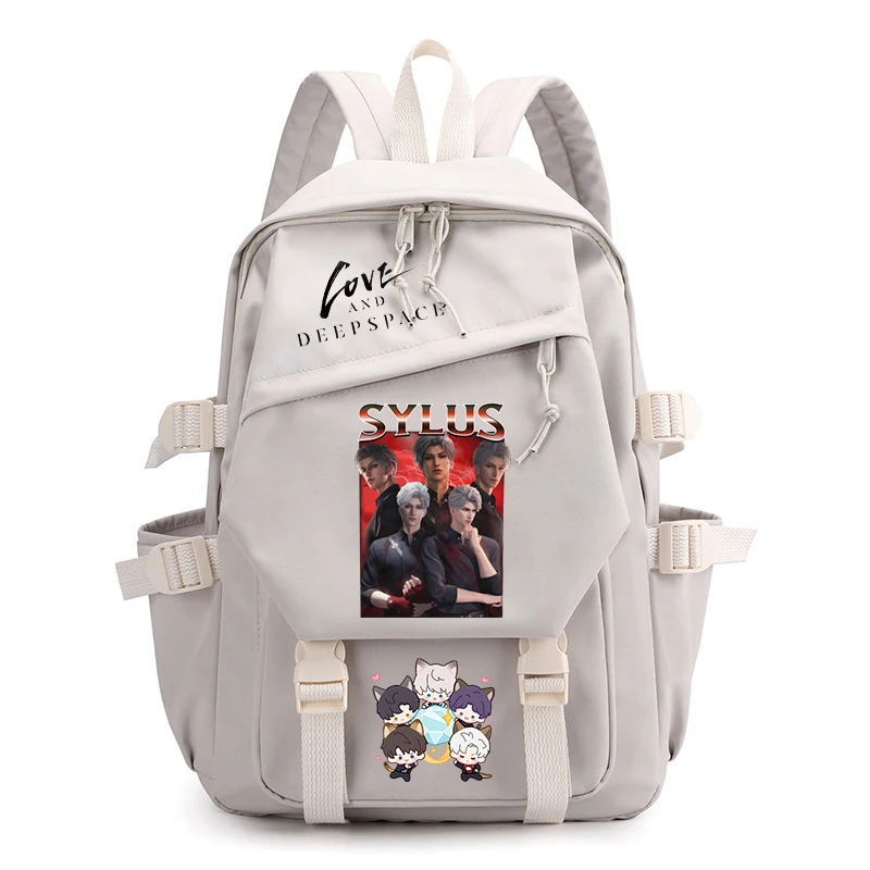 

Love and Deepspace Sylus Backpack Students Large Capacity Schoolbag Hight Quality Knapsack for Women College Canvas Laptop Bags