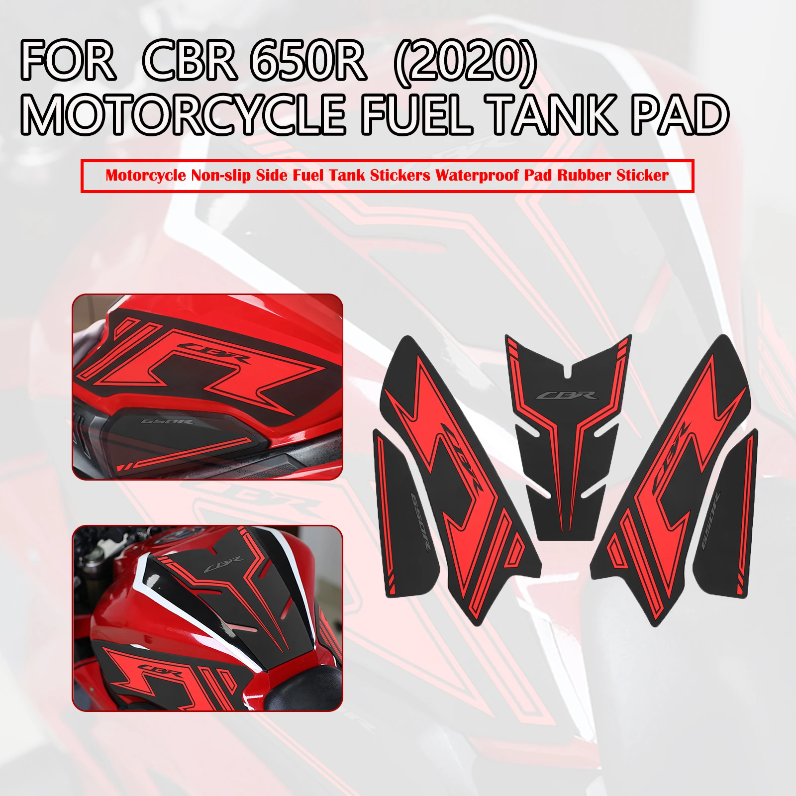 

Накладки на топливный бак мотоцикла, новые противоскользящие, устойчивые к царапинам наколенники, наклейка, защита для Honda CBR650R 2019-2025 2024