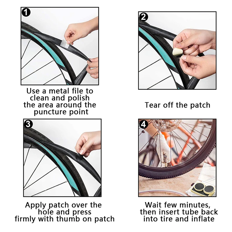 Bicycle Tire Repair Patch Glue-Free Adhesive Quick Repairing Tyre Protection Patch For MTB Road Bike Inner Tube Repair Pads