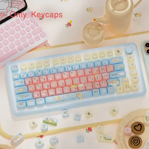 112 Keys Anime Cartoon PBT Double Shot Keycaps For Cherry Mx Switch Mechanical Keyboard MOA Profile Keycap MCA key caps Customs