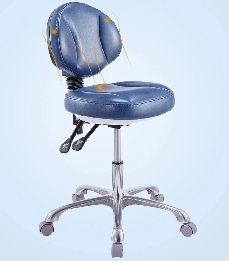 

Economical PU Dental Stool Elevator Swivel Chair for Dentist Assistant Soft Rolling Stool for Beauty Salon Clinic