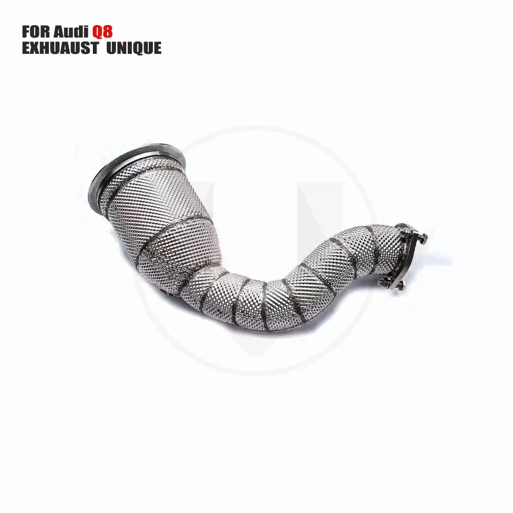 

UNIQUE Car Accessories Exhaust Downpipe High Flow Performance for Audi Q8 With OPF Catalytic Converter