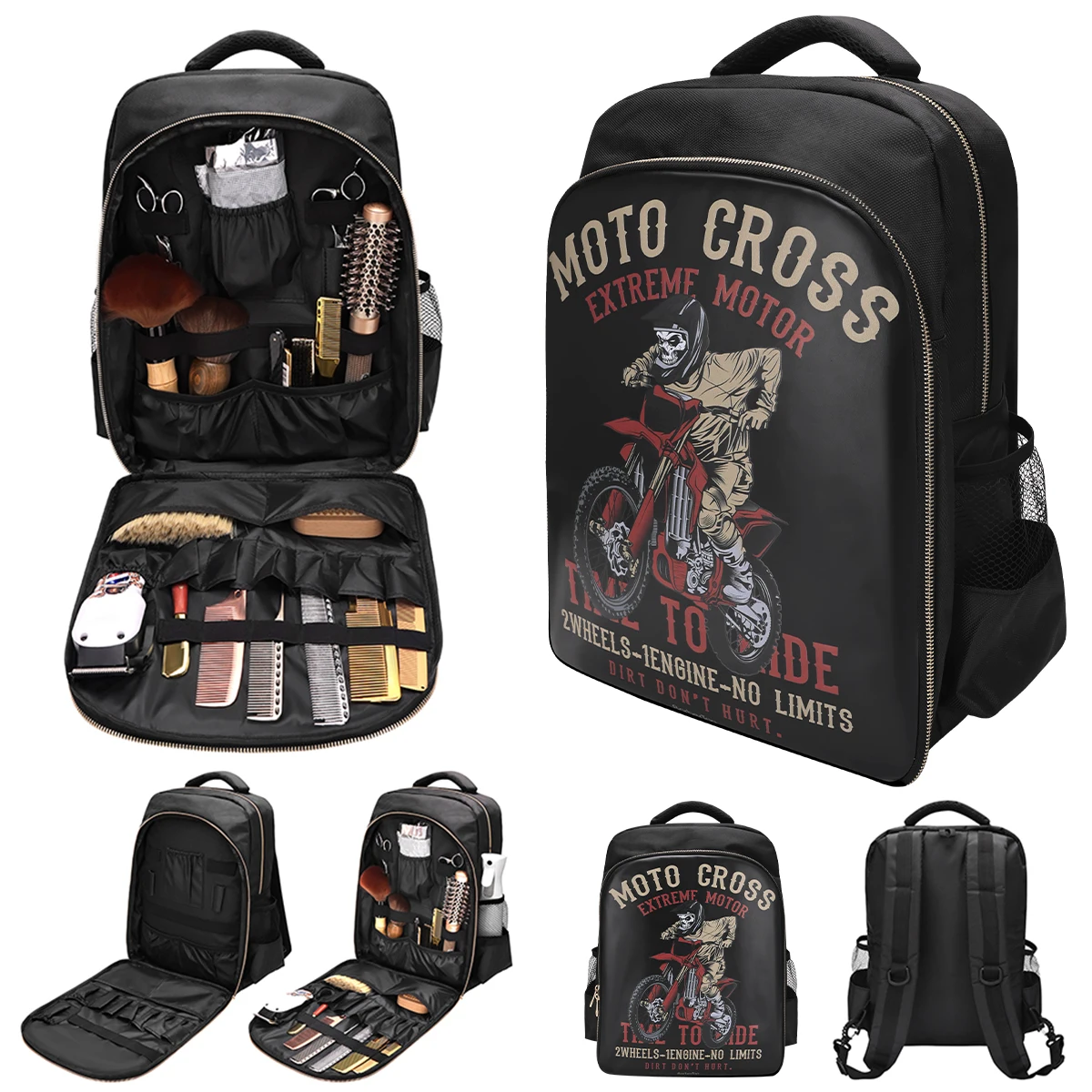 Professional Barber Storage Organizer Bag Multifunctional Adjustable Strap Travel Backpack for Salon Barber Shop Tools