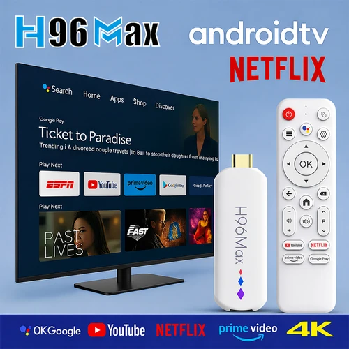 Imagen 1 del producto H96 MAX M20 Android TV Stick Amlogic S905L3 con 3D 4K HDR 2.4G 5G wifi6 ROM 8GB 16GB Control Remoto por Voz