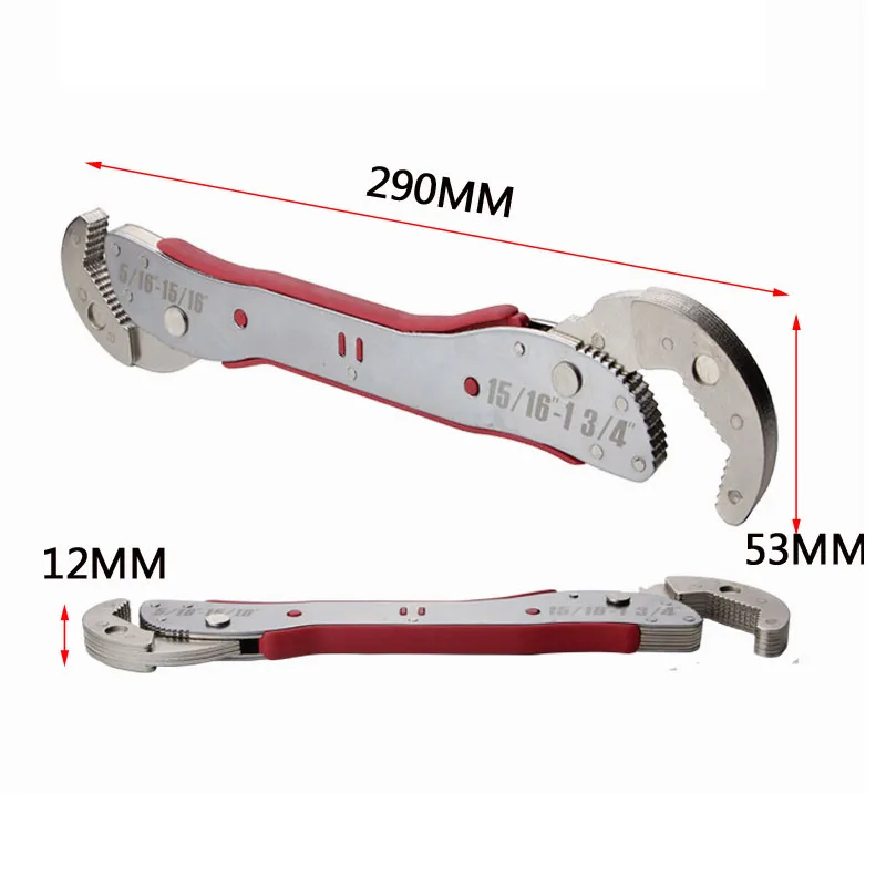 Adjustable Wrench Multi Tool Repair Hand Tools for Home 9-45mm Torque Ratchet Socket Universal Key Magic Spanner Key Set