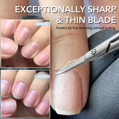 1 पीस क्यूटिकल कैंची रूसी स्टाइल शार्प प्रिसिशन कर्व्ड टिप नेल डेड स्किन और हैंगनेल कैंची प्रोफेशनल क्यूटिकल ट्रिमर 10 best sales क्यूटिकल ट्रिमर - №8