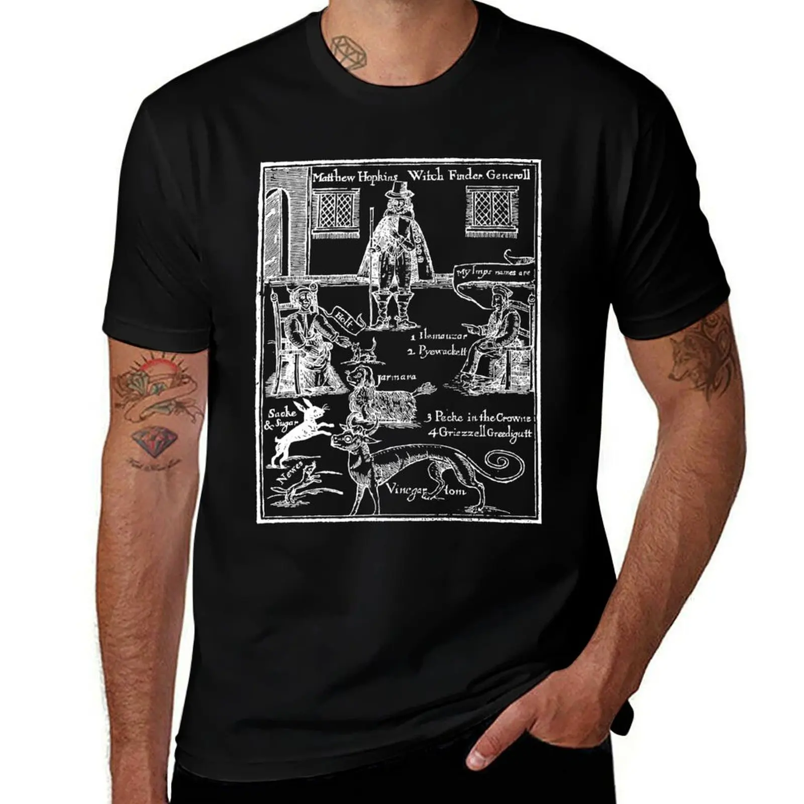

Matthew Hopkins Witchfinder General - The Discovery of Witches T-Shirt Modern Print Casual T-Shirt