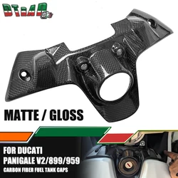 For DUCATI Panigale V2 1199 1299 899 959 Carbon Fiber Key Cover Ignition Cap KeyLock Guards Motorcyle Accessories Modified Parts