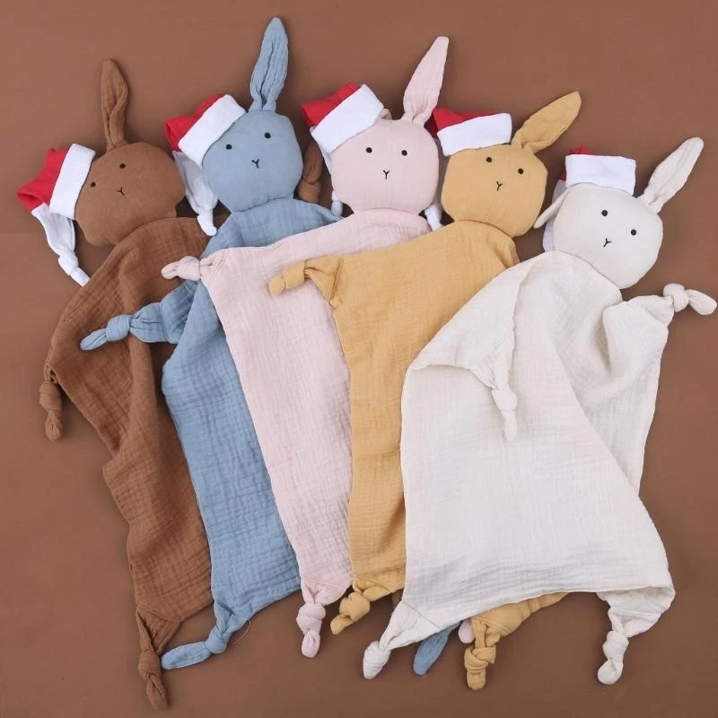

M76C Baby Appease Towel Rabbit Soft Cotton Soothe Infants Comfort Sleeping Nursing Cuddling Blanket Toy Christmas Gift