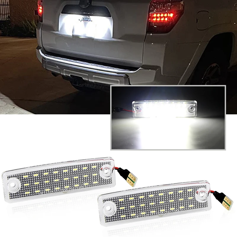 Luz LED de matrícula para Toyota 4Runner 1996-2018 Sequoia 2001-2016 Land Cruiser Prado Lexus GX470 Caldina Carina, 2 uds.