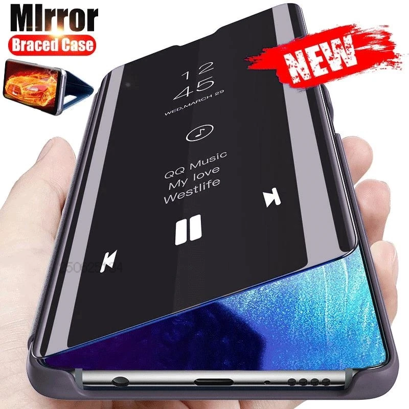 ل Pocco X7Pro حافظة فاخرة ذكية مرآة الوجه حامل جلد مغناطيسي جراب هاتف ل Xiaomi Poco X 7 Pro Poko غطاء خلفي صغير