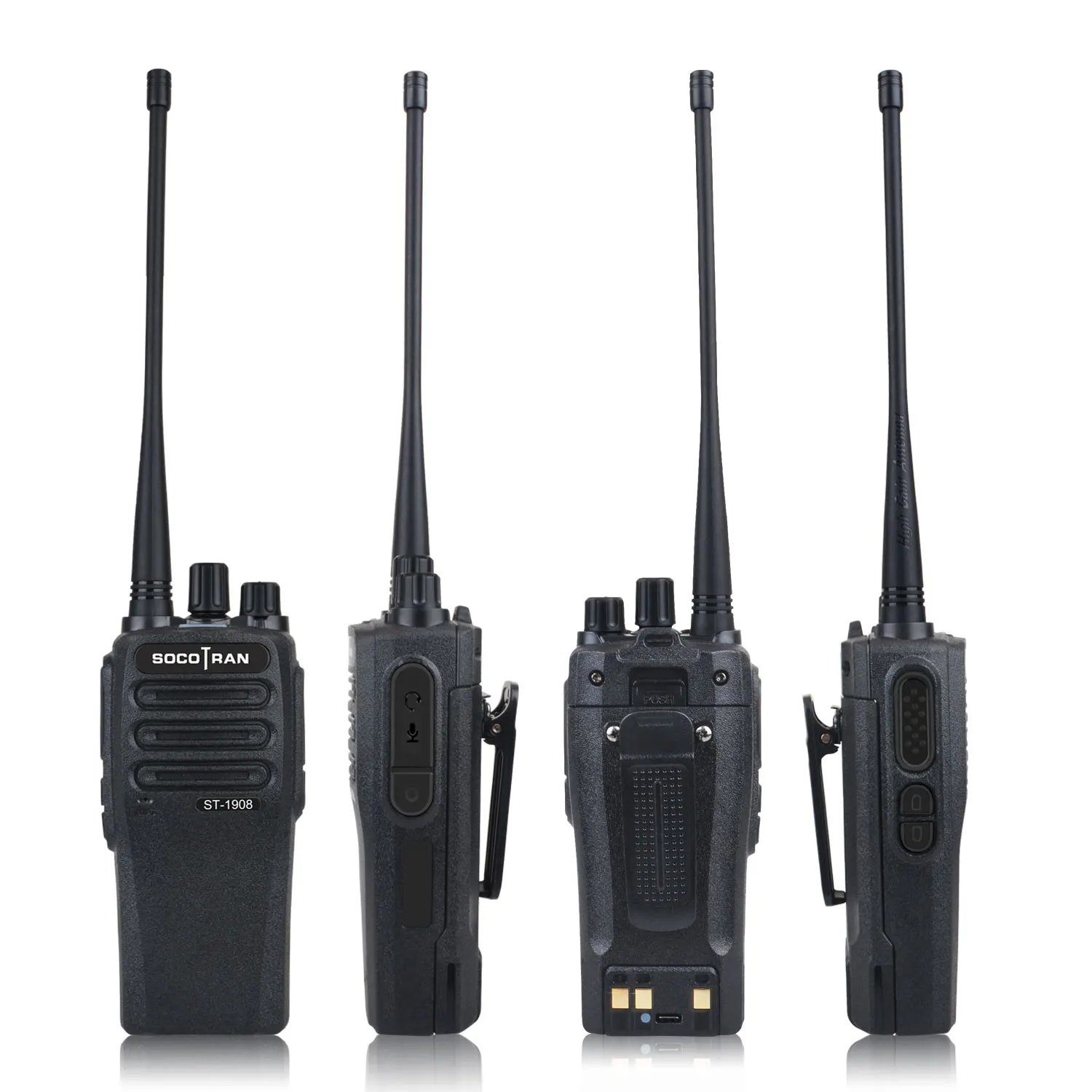 SOCOTRAN ST-1908 Commercial FM Two Way Radio UHF400-520MHz 7W 16CH 2200mAh Type-C Charging Walkie Talkie