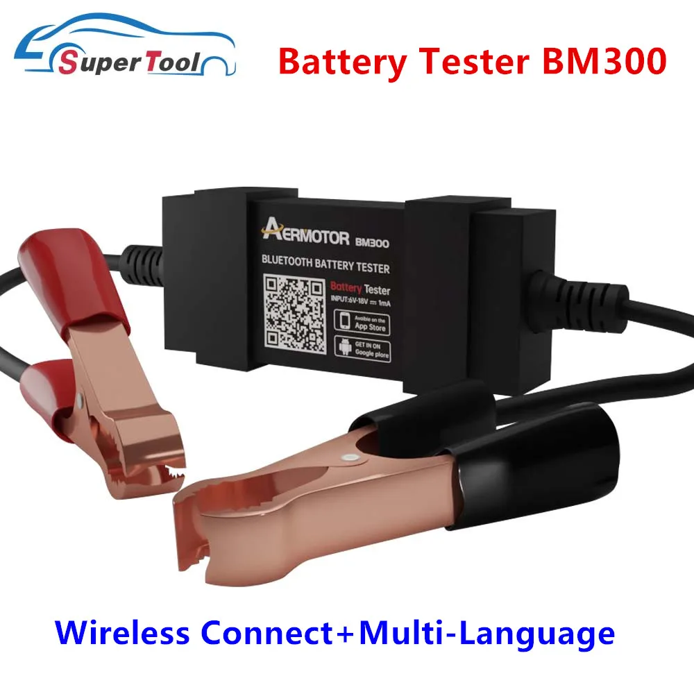 AERMotor BM300 Battery Assistant Wireless 6~18V Bluetooth Analyzer Android IOS Car Electric Circuit Test Voltage Diagnostic Tool