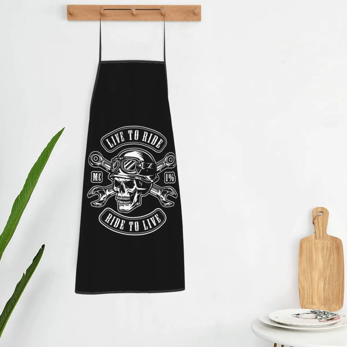 Motorcycle Repair Service Rockabilly Rock Biker Apron Chef Cooking Baking Tablier Bib Kitchen Cleaning Pinafore for Women Men