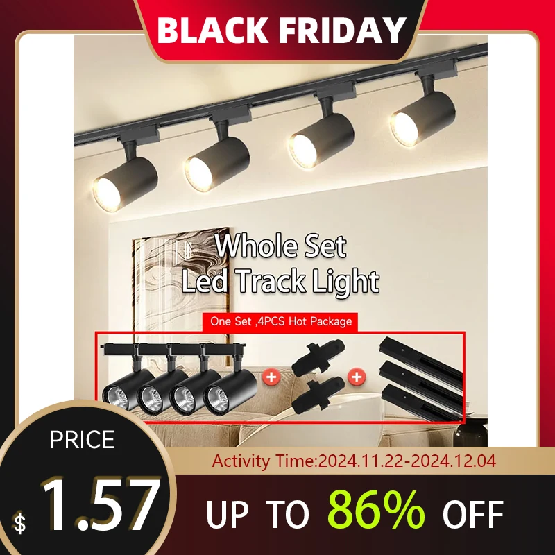 Track Light 220V COB Set Led Track Lighting Rail Lamp Led Spot 12/20/30/40W Store Home 220V Lights Ceil Fixture Shop