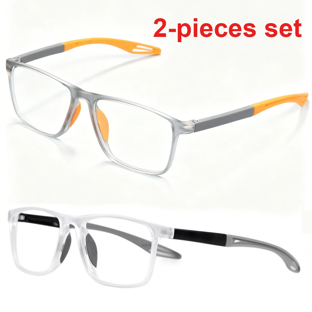 2Pack Automatic Focus Adjusting Reading Glasses Blue Light Blocking Sports Style for Men And Women Comfortable Flexible Frame L2