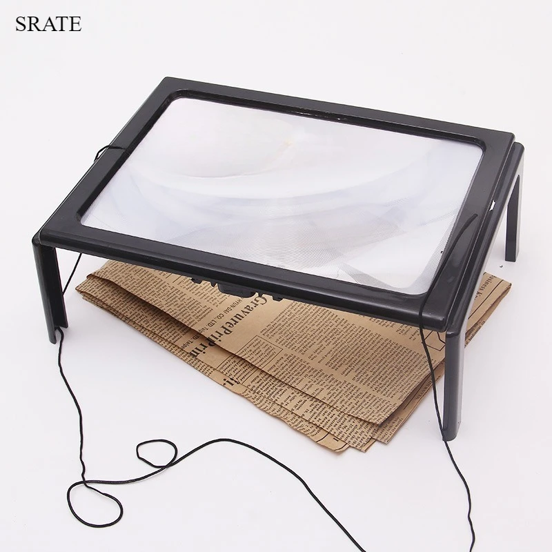 

3X Foldable Desktop Reading Magnifying Glass with Light LED Suitable for Reading Books with Low Vision Magnifier Helping Hands